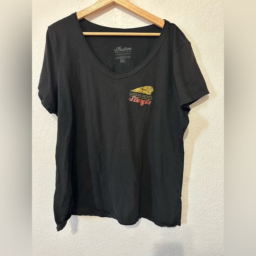 Sturgis Indian Motorcycle Black V neck tee - 3XL